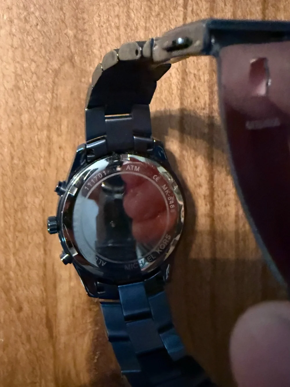 Michael Kors Gunmetal Blue Link Watch - Picture 5 of 6